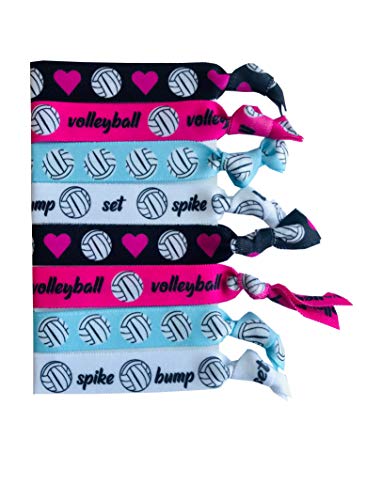 Подарък Дъвка за коса от 8 теми за Волейбол - Волейбол Подаръци за отбора и Момичета, Аксесоари за волейбол за момичета,