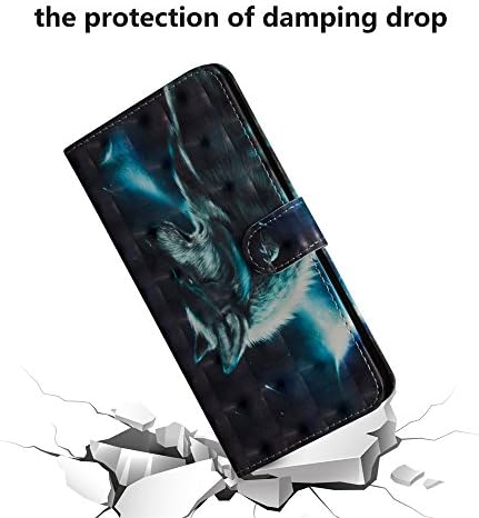 Asdsinforu Калъф LG K51 3D Напълно Стилен Калъф-портфейл с Подобрени Релефни, Отделение за Кредитни карти с Поставка