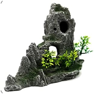 SAWQF Аквариумный камък-скала Водни декорация на аквариум за риби Моделиране ландшафтен дизайн, Ландшафтна смола Камък-скала