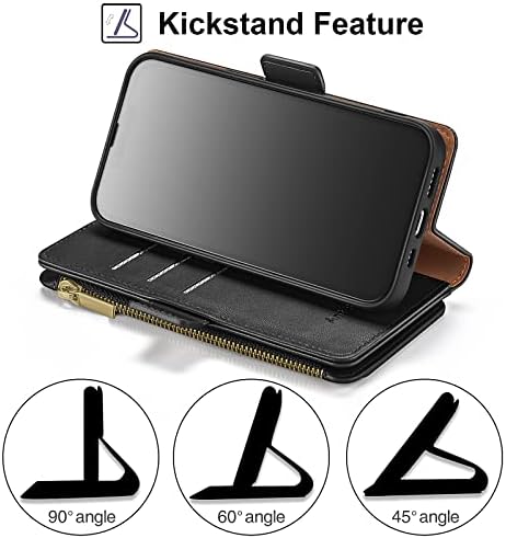 Antsturdy за Samsung Galaxy Note 10 + Plus 6,8 Чанта-портфейл 【Заключване RFID】【Джоб с цип】【7 Слотове за карти 】 Защитен