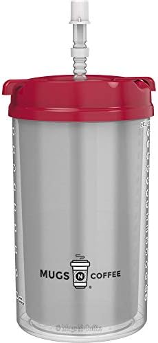 Червена Больничная чаша с двойни стени на 32 грама - Чаша за студени напитки - Нов дизайн с въртящ се капак - Включва