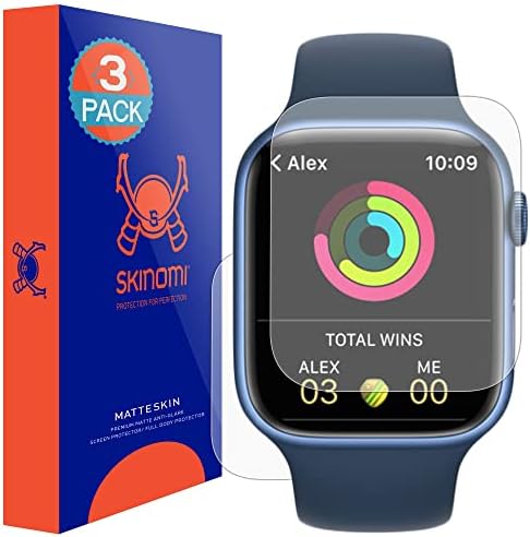 Защитно фолио Skinomi Matte Full Body, което е съвместимо с Apple Watch Серия 8/7 (45 мм) (3 серии) (Защитно фолио за