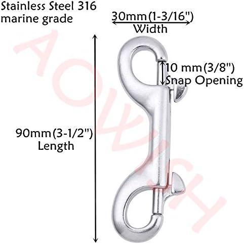 Болтовые капаче AOWISH | double sided болтовые капаче от неръждаема стомана 316 | Скоби за гмуркане с шнорхел с двойна