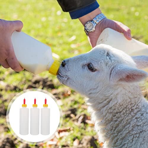 Yardwe 5 Комплекта Детска Лампа Бутилка За Хранене Бутилка за Козе Мляко, Бутилка За Хранене на Животни, за Теле Овце и Агнета