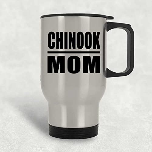 Designsify Chinook Мама Сребърен Пътна Чаша 14 грама, на Чаша от Неръждаема Стомана С Изолация, Подаръци за Рожден Ден,