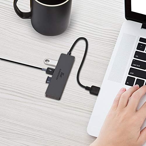 Kingwin USB Хъб 4-портов концентратор на данни USB 3.0 за мобилни SSD дискове, MacBook, Mac Pro / Mini, iMac, Chromebook,