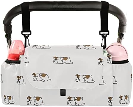 Sinestour Сладък Органайзер за детска количка Bulldog с Подстаканником, Универсална Чанта-Органайзер за Колички, Подвижна