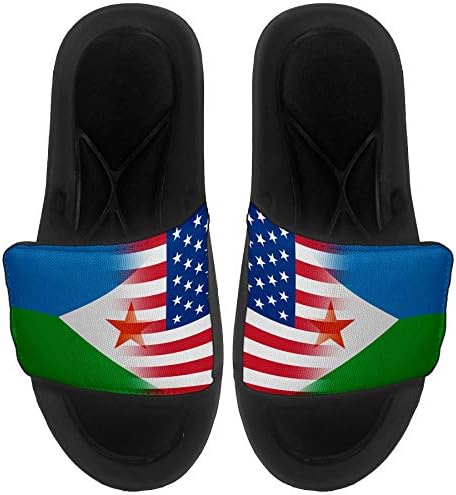 Най-сандали с амортизация ExpressItBest/Пързалки за мъже, жени и младежи - Знаме на Джибути (Джибутианский) - Знаме на