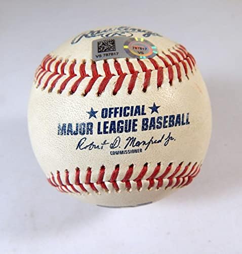 2021 Chicago Cubs Pittsburgh Pirates Използвана Бейзбол Мат Дъфи Един Бейзболен топката от 7 на Използваните игри