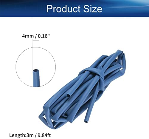 1 бр. Свиване тръба, 2: 1 Синьо Електрически проводник Bettomshin, кабел ≥ 600 и 248 ° F, 3 м x 4 mm (LxDia), Свиване