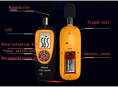 UOEIDOSB Мини Портативен Измерител на Нивото на звука с LCD дисплей 30 ~ 130 db Измервателни Уреди За Контрол на шум