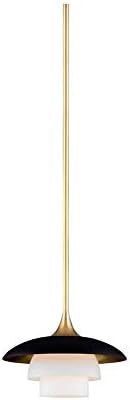 Окачен лампа Hudson Valley Lighting 1010-AGB Barron - One Light - 8 см в ширина и 5,5 инча височина, Цвят на завършеност: