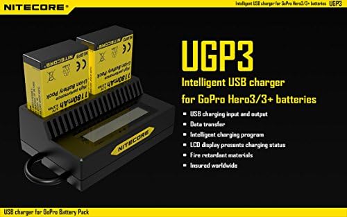 Интелигентно Зарядно устройство USB Nitecore UGP3 LCD за GoPro 3/3 + Battery