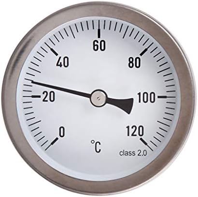 XDKLL Аналогов Термометър 63 мм Циферблат, Странично оттичане, Термометър, Странично оттичане, с Термометър Алуминиев