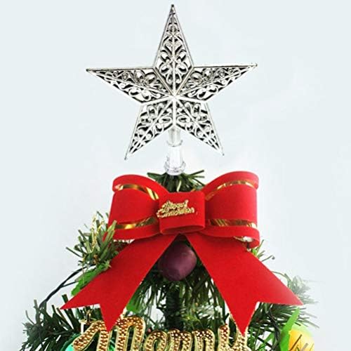Amosfun Коледно Дърво Topper Звезда Елха Topper Дърво Звезда Коледно Дърво Украса Украса за Празничната партита Сувенири