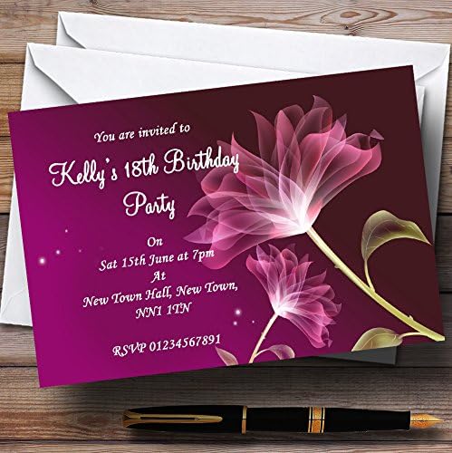 Пощенска картичка Zoo Purple Flower С Великолепни Персонализираните Покани на парти