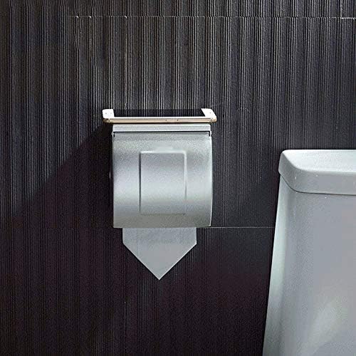 Държач за Тоалетна хартия SXNBH-Държач за Тоалетна хартия с Капак от Неръждаема Стомана oilet Space Алуминиев Водоустойчив