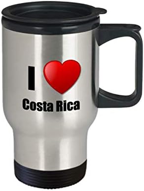 Коста Рика Пътна Чаша Изолирано I Love Забавна Идея за Подарък За Любителите на Страната живее Гордост Новост не мога