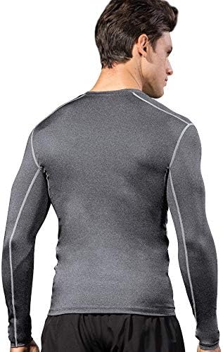 Странна Мъжки Компресиране Риза от 3 Опаковки, Тениски с Дълъг Ръкав за Мъже, Основни Спортни Топлинни Върховете
