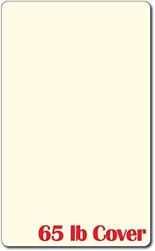 Картон със заоблени ъгли - Картон кремава на цвят - Стандартен размер (8 1/2 X 14 инча) - Корица 65 килограма - идеален