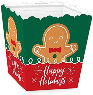 Мини Кутийки за коледни сладкиши Big Dot of Happiness за Коледното парти - Кутии с шоколадови бонбони за празнични предложения