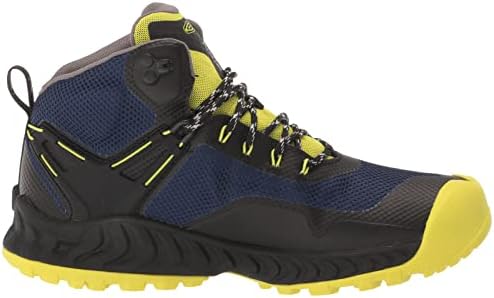 Мъжки водоустойчив Туристически обувки KEEN NXIS Evo средна височина, Черен/Энотер Primrose, 10