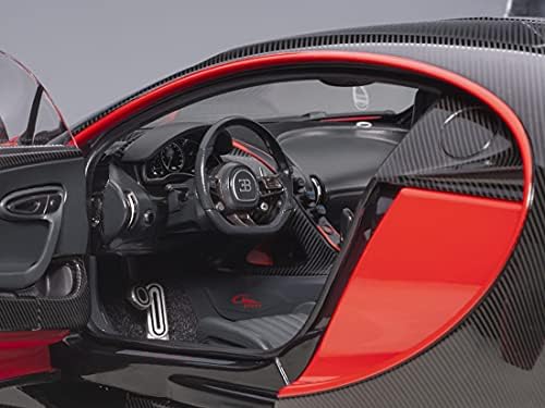 Модели на Auto Art 2019 Bugatti Chiron Sport италианския Червен цвят и сажди 1/18 Модел на Колата от Autoart 70996