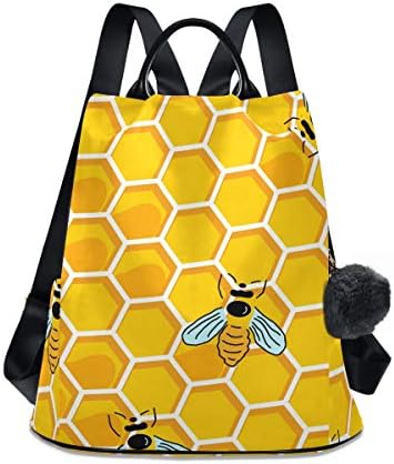 Чанта-раница ALAZA Honey Bee Honeycomb с Регулиращи се Презрамки