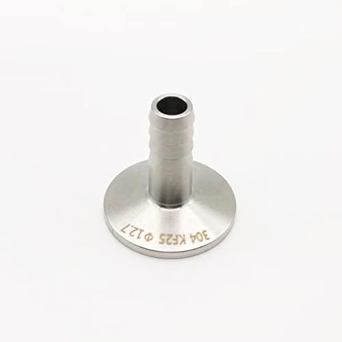 Адаптер за гумен маркуч ARVCAOU KF25 Ф12.7 Преходен фитинг, Размер на фланеца на ISO-KF NW-25, неръждаема стомана 304.
