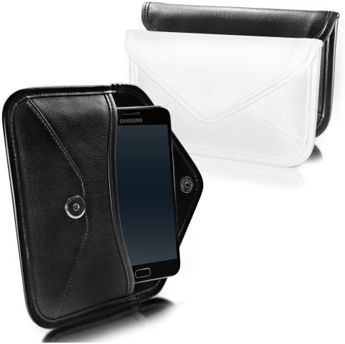 Калъф BoxWave, който е Съвместим с Samsung Galaxy M30 (Case by BoxWave) - Луксозни Кожена чанта-месинджър, дизайн своята