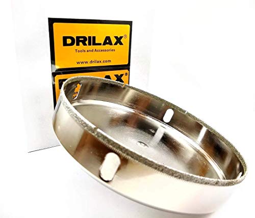 Drilax 7-инчов Диамантена Околовръстен Трион Тренировка За Тоалетната на Теракот С Покритие на Основната Bits Holesaw