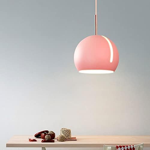 SDUYTDG Модерен през Цялата Розово Окачен Лампа за монтаж на таван декор на Стаята на Принцесата С Регулируем Ремък,