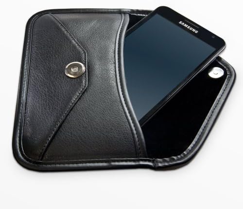 Калъф BoxWave, който е Съвместим с Samsung Galaxy J7 Top (Case by BoxWave) - Луксозни Кожена чанта-месинджър, дизайн
