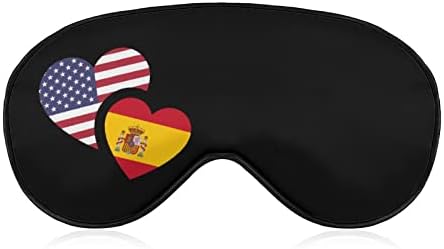 Испания Флаг на САЩ Маска За Сън със Завързани Очи, С Красиви Сенки За очи Забавен Нощен Калъф за носене с Регулируема