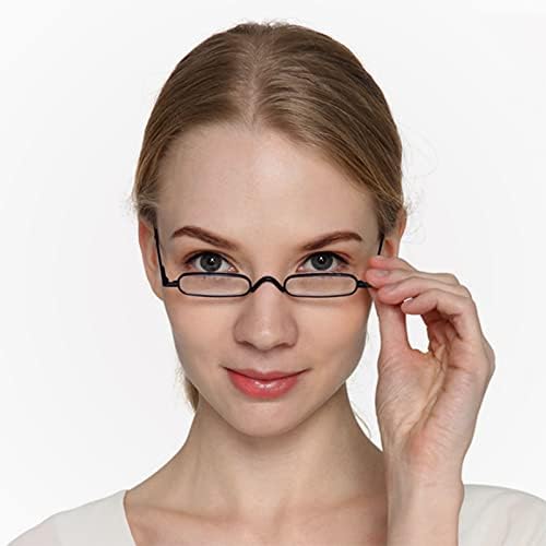 Тънки мини-метални очила за четене Viseng Компактни леки преносими ридеры с футляром за очила + очила за четене 1,75