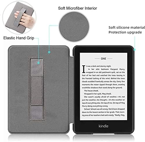 Калъф за Kindle Basic 10-то поколение 2019 година на издаване, Защитен калъф с каишка за ръка, Силиконова мека обвивка