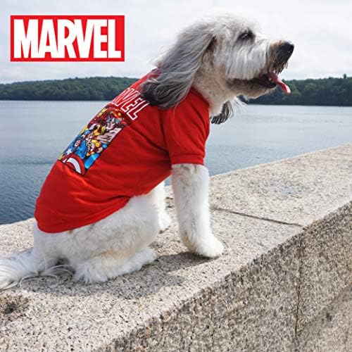 Тениска Marvel Comics за домашни любимци Пазителите на Галактиката за кучета Големи размери | най-Добрата синя тениска