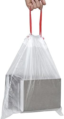 Малките торби за боклук Pekky обем 1,2 литра с завязками, Прозрачен, на 120 броя