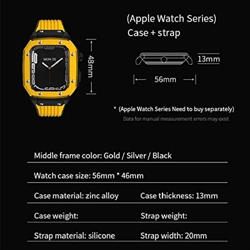 DYIZU за Apple Watch band series 7 Калъф за часа от сплав 44 мм 45 мм 42 мм Метална рамка Модификация на министерството