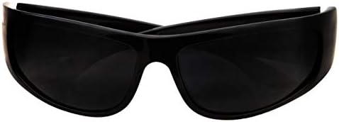 Черни Слънчеви Очила Със Супер Тъмни Лещи | В Байкерском Стил Rider | С Обвивка Около Рамки