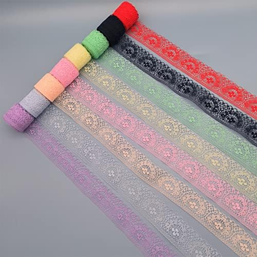 TINWIN Дрехи дантела 8 Различни Цветови стилове от Ролка лента, Завързана с проушинами за Бродерия и украса Ловци на