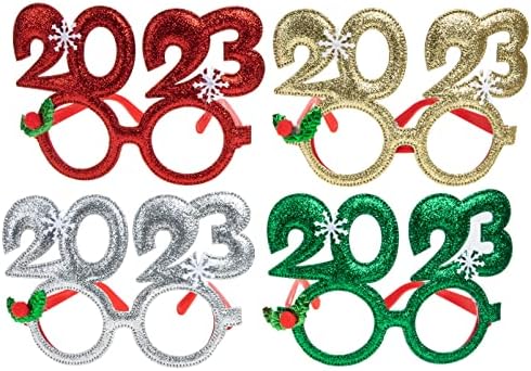 Amosfun Коледен Декор 2023 Вечерни Очила честита Нова година Очила Необичайни Коледни Вечерни Очила Празнична парти в