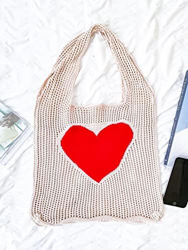 Плажни чанти-тоут ENBEI, Чанти през рамо, Голяма вязаная чанта-тоут, эстетичная Вязаная чанта-тоут, сладък модни чанти-тоут