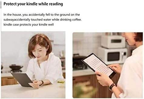 Калъф подходящ за Kindle (10-то поколение, випуск 2018 година), Фин защитен калъф с функция за автоматично събуждане