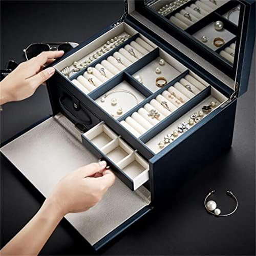 Ковчег за съхранение на бижута n/a Princess в Европейски стил с ключалка, ковчег за бижута с голям капацитет (Цвят: A,