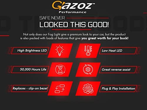 Комплект задни фарове за мъгла фарове Gazoz Performance PNP + LED F1, Plug Стоп-сигнал за 2022-2023 WH/BK