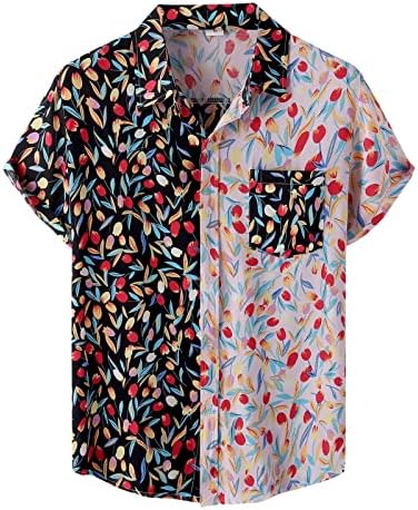 DAZLOR Мъжки Ежедневни Хавайски Ризи С Къс ръкав Копчета, Лятна Тропическа Плажна Риза С Модерен Принтом, Ретро Риза