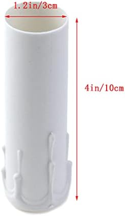Dnyta 12 Бр Основание за sconces свещ Бяло 30x100 мм Антични Капак За Свещник Капачки За Полилея Абажури За Лампи и Калъфи