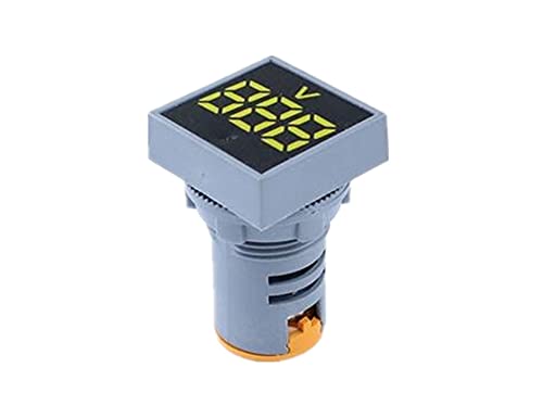 KAVJU 22 мм Мини Цифров Волтметър Квадратен ac 20-500 В Волта Тестер за напрежение на електромера Led Лампи Дисплей (Цвят: