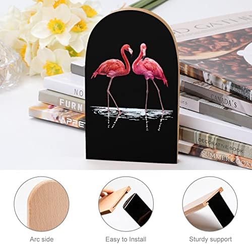 Flamingo Water Малки Дървени Поставки За Книги Поддържат Нескользящие Тежкотоварни Рафтове Поставка за Книги и за Офис,